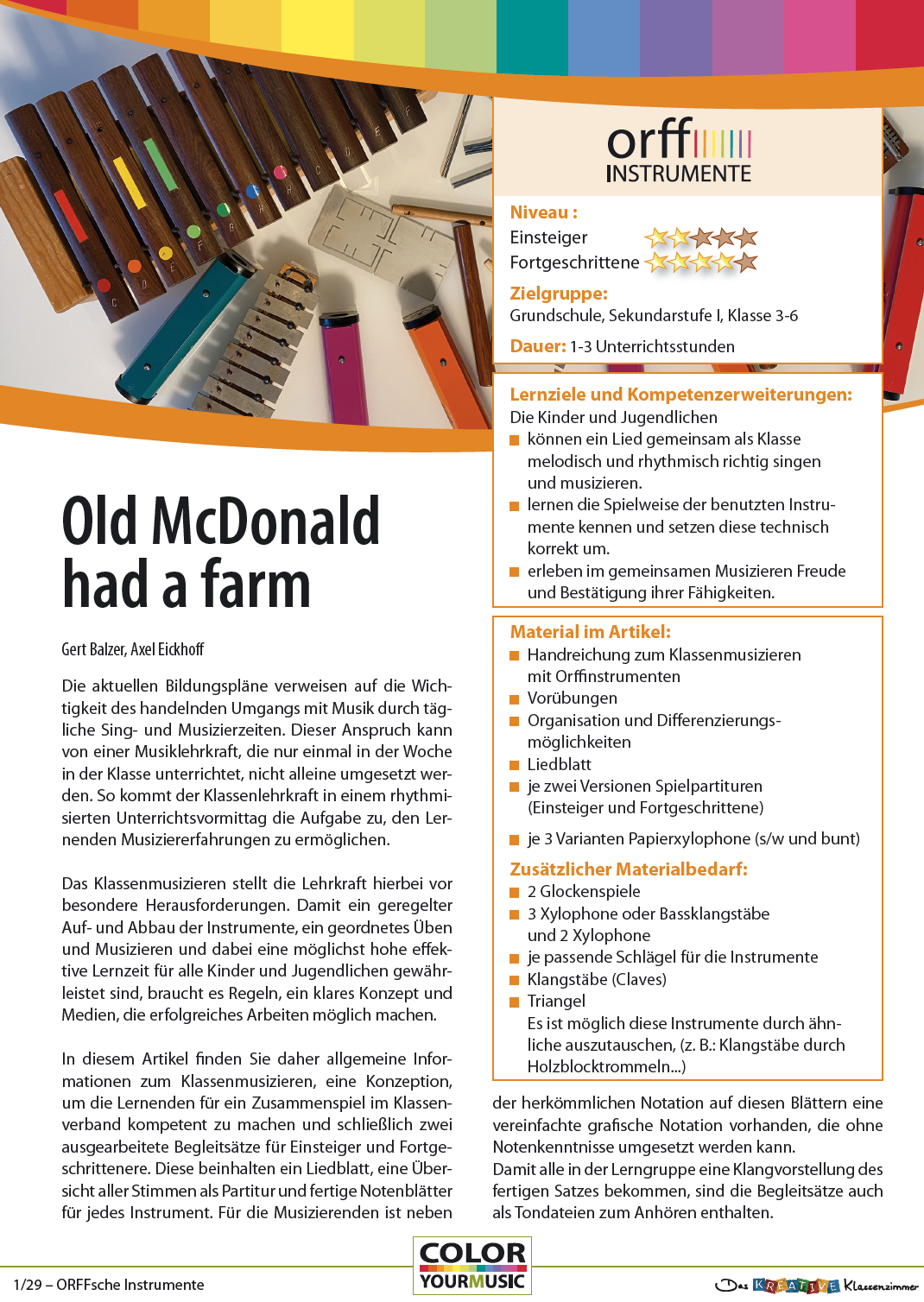 Old MacDonald - Orff
