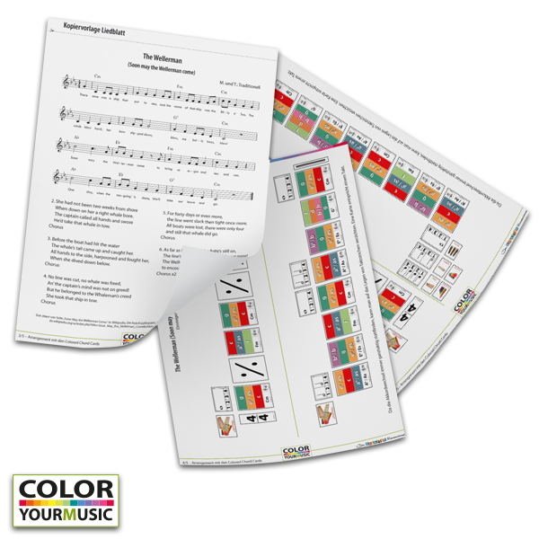 Schlitten, Schneeball, Pulverschnee - Colored Chord Cards